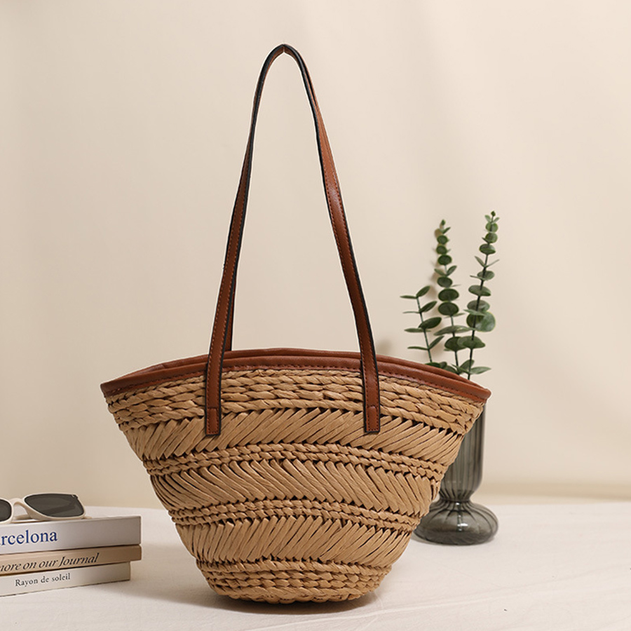 Women'S Raffia Bags - 여름 바구니 밀짚 가방 여성용 숄더백