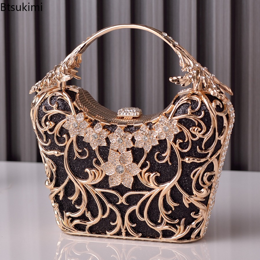 Women Bags On Sale - 속이 빈 메탈 이브닝 백 여성