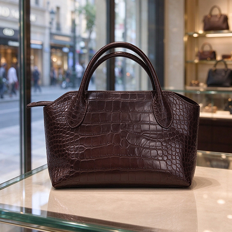 Women Hand Bags For Office - 고급스러운 여성용 크록스 패턴의 탑 핸들