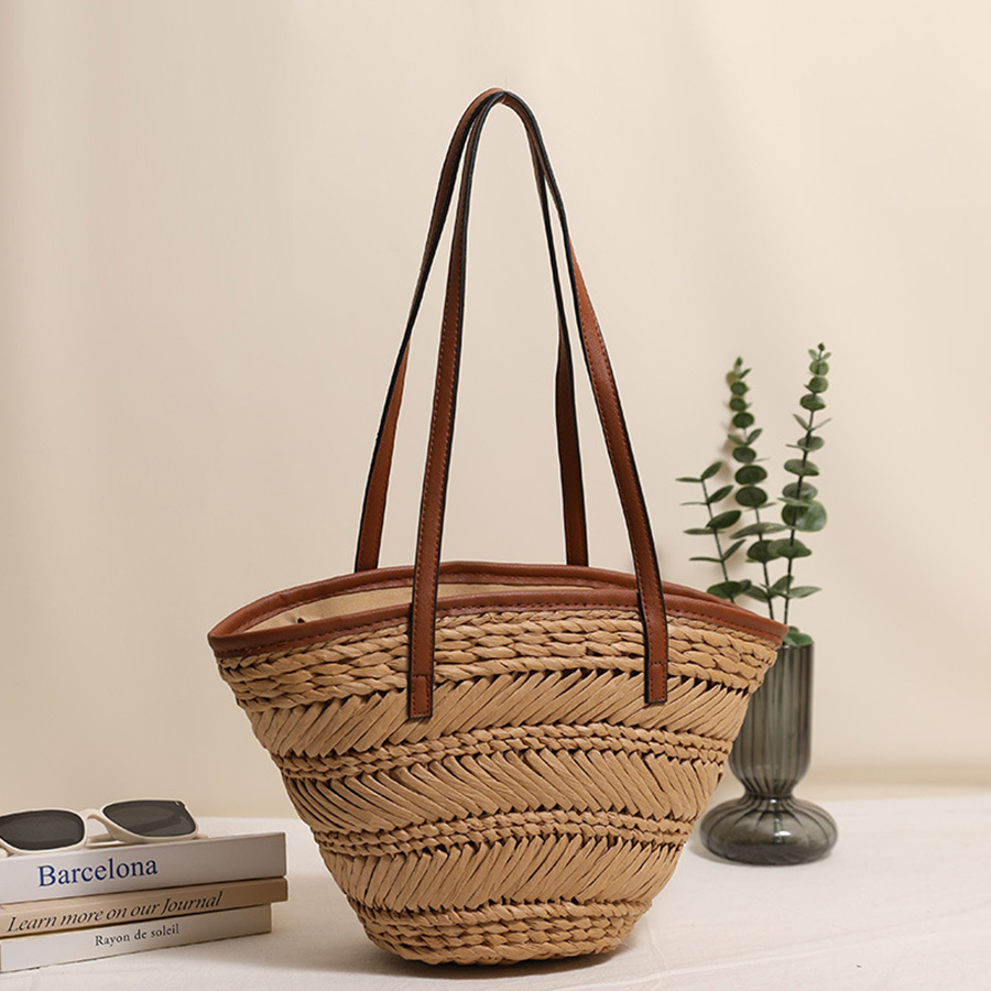 여름 바구니 밀짚 가방 여성용 숄더백 라탄 핸드백 속이 - Women'S Raffia Bags 리뷰 및 가격