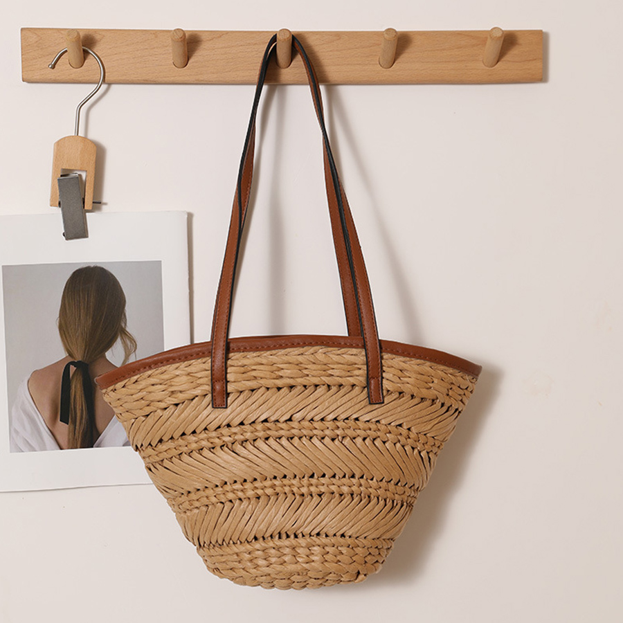여름 바구니 밀짚 가방 여성용 숄더백 라탄 핸드백 속이 - Women'S Raffia Bags 리뷰 및 가격