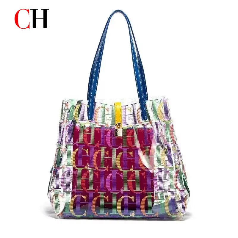 CH 여성용 PVC 투명 토트백, 다채로운 색상의 레터 - Women'S Bags Handbags 리뷰 및 가격