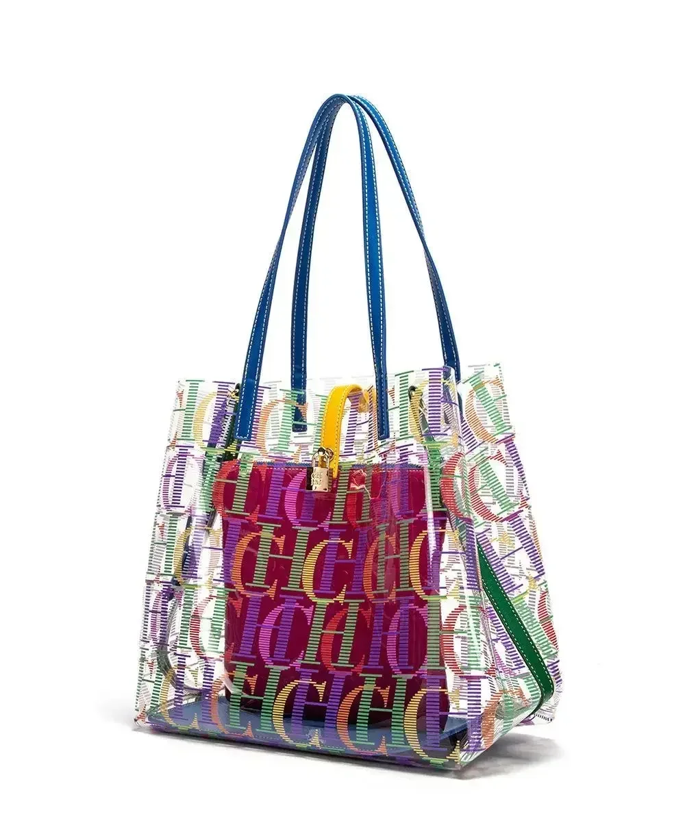 CH 여성용 PVC 투명 토트백, 다채로운 색상의 레터 - Women'S Bags Handbags 리뷰 및 가격