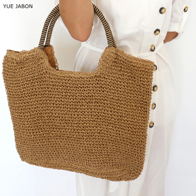 소프트 비치 빈티지 수제 숄더백 라피아 라탄 쇼핑백 보 - Women'S Raffia Bags 리뷰 및 가격