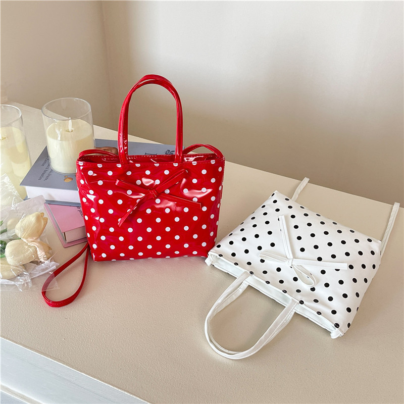 여성용 새 핸드백 한국 체크 무늬 폴카 도트 리본 귀여 - Women Bags Branded 리뷰 및 가격