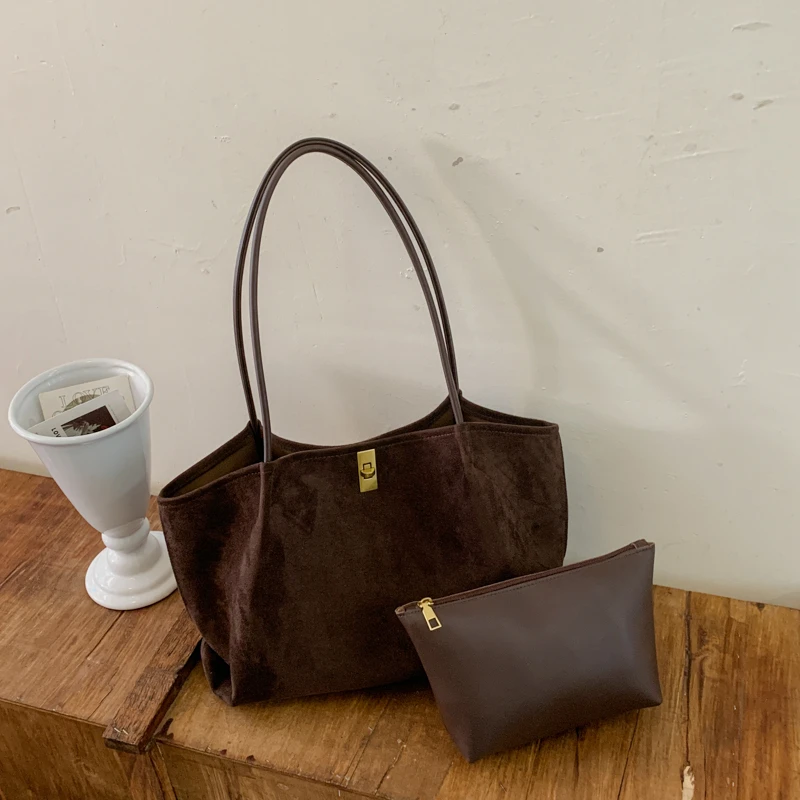 여성용 레트로 스타일 레오파드 무늬 스웨이드 토트백,  - Women'S Bags Handbags 리뷰 및 가격
